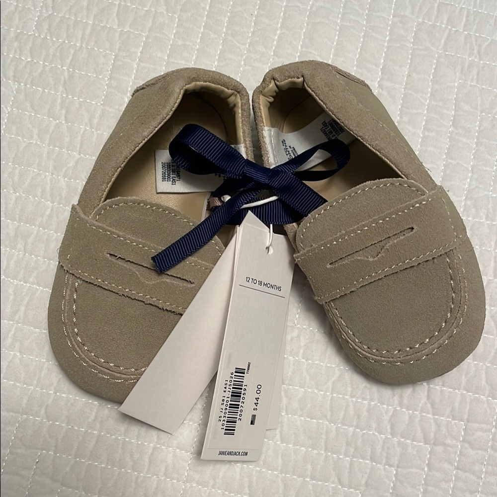 NWT Baby Tan Moccasin Penny Loafers